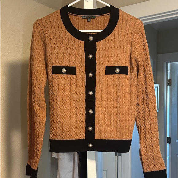 Adrianna Papell Tan and Black Cardigan - Picture 1 of 1